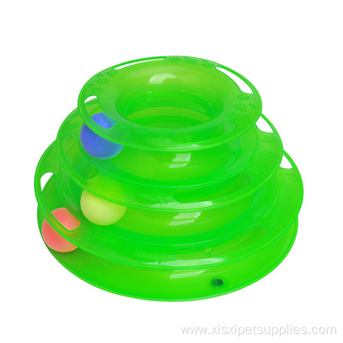 3-Level Tower Ball Track Cat Play Tower Toy